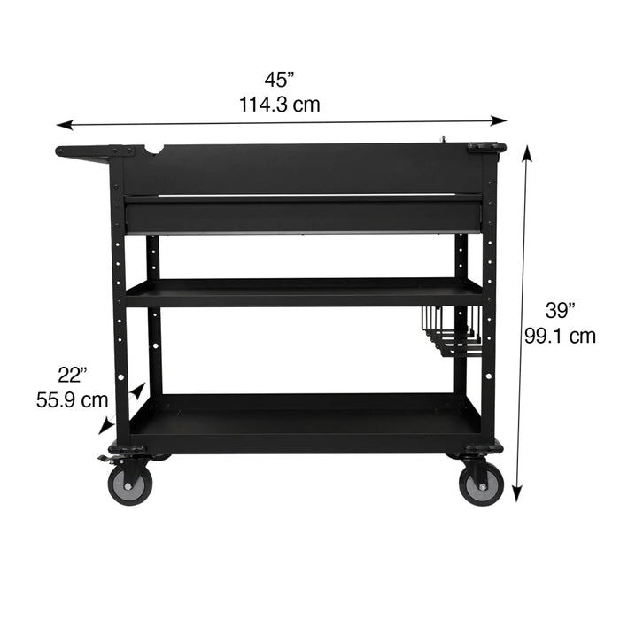 Steel Montezuma 40" Mobile Work Cart with Power Tool Holder