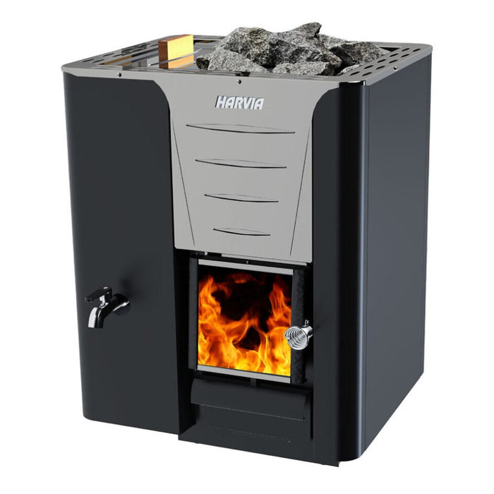 Harvia Pro Series 24.1kW Traditional Wood Sauna Stove with Water Tank