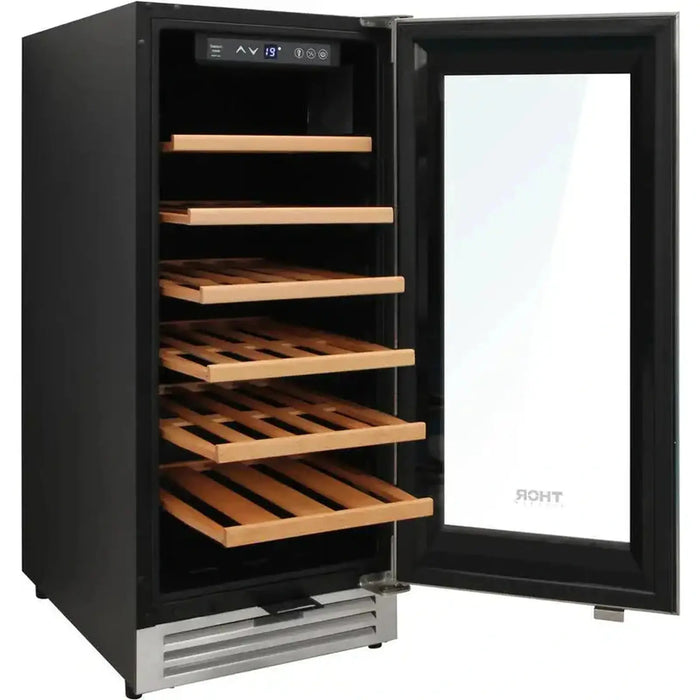 Thor Kitchen - 15" Single Zone Wine Cooler - 33 Wine Bottle Capacity, TWC1501