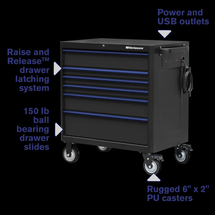 Tool Cabinet: Montezuma 6-Drawer, 36" x 24"