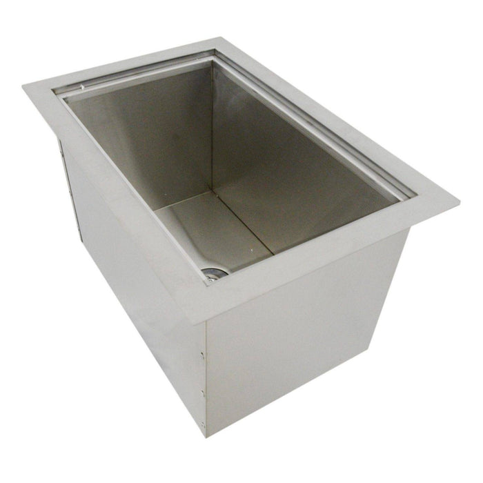 Ice Container Wall Single Basin Insulated Wall Ice Chest with Cover - 14