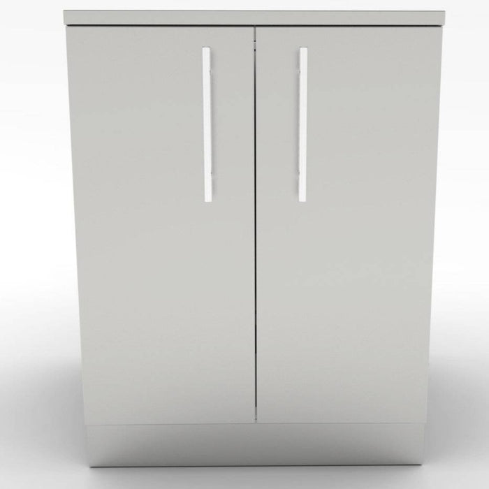 Full Height Double Door Base Cabinet - 24 Inches Wide - Features Two Shelves and Door Pockets