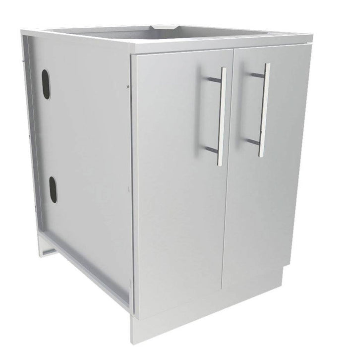 Full Height Double Door Base Cabinet - 24 Inches Wide - Features Two Shelves and Door Pockets