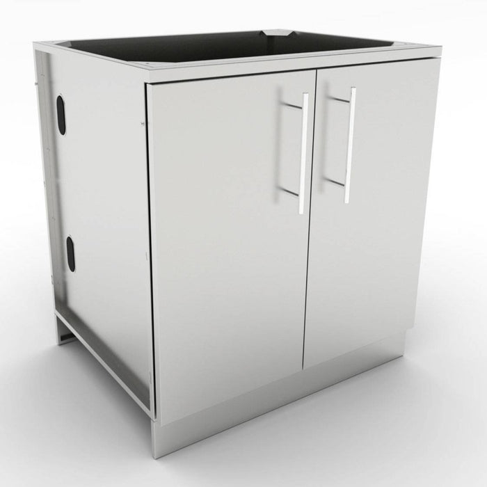 Full Height Double Door Base Cabinet - 36 inches Wide - Equipped with Two Shelves and Door Pockets