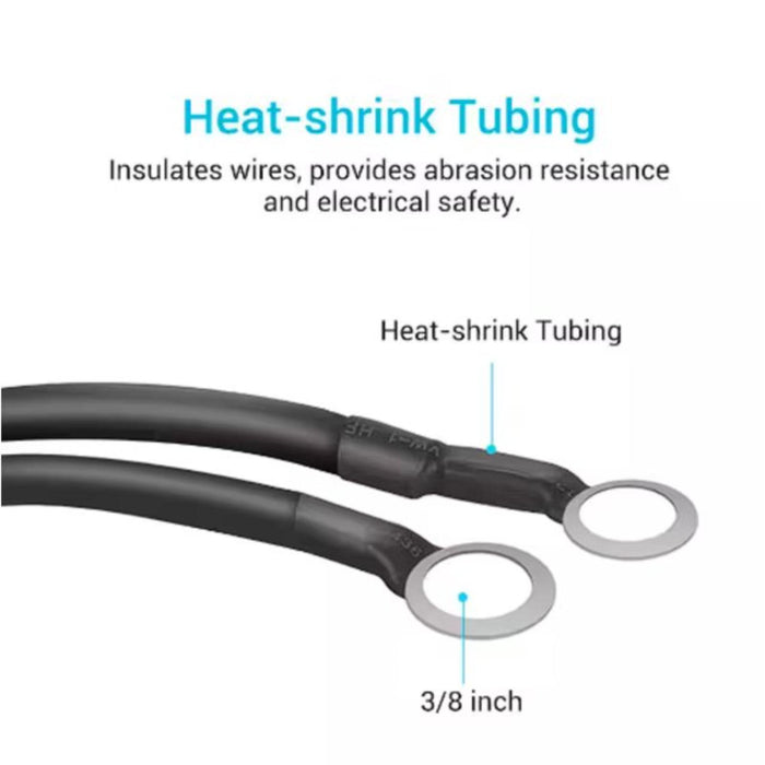 Renogy 8FT- 10 AWG Copper Tray Cable, Designed To Connect The Charge Controller and Battery