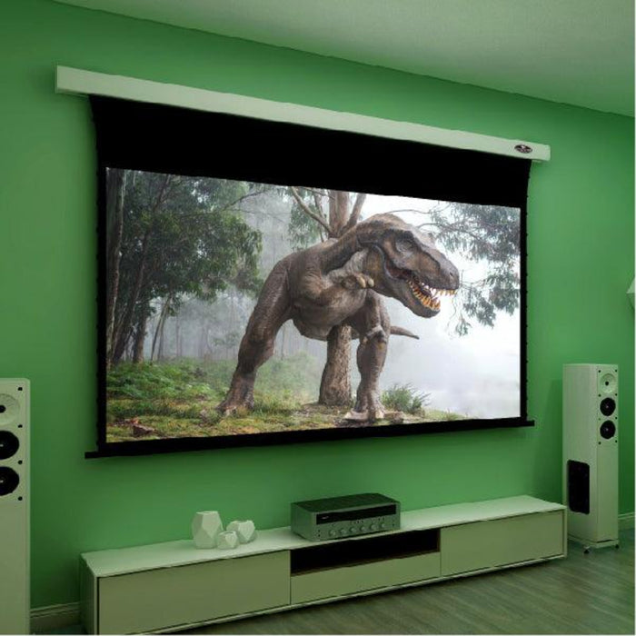 VIVIDSTORM Slimline Motorized Tension Projector Screen - Cinema White Perforated