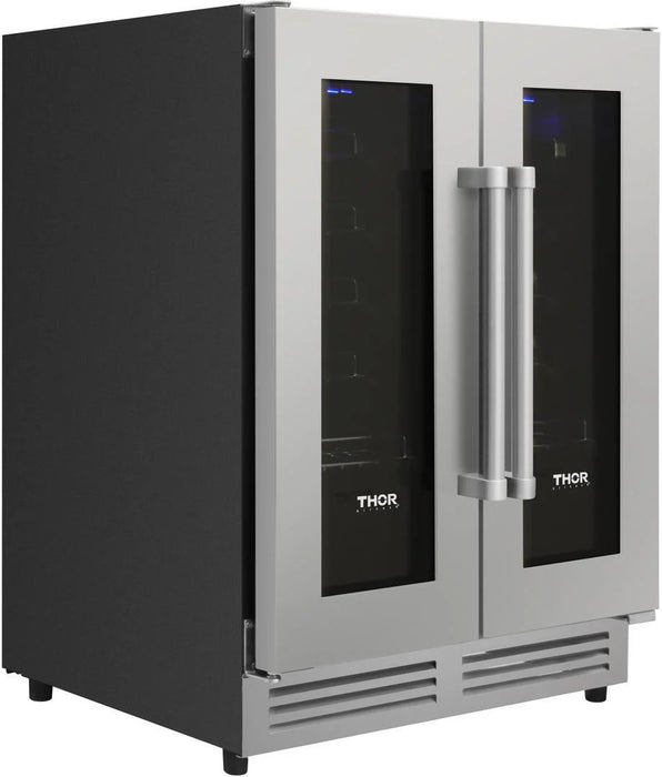 Thor Kitchen Package - 30" Electric Range, Range Hood, Microwave, Refrigerator, Dishwasher, Wine Cooler, AP-HRE3001-14