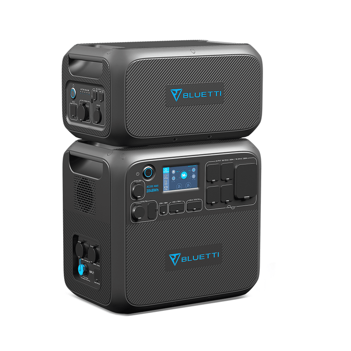 Bluetti - 2,048Wh Power Station with an Additional 2,048Wh Expansion Battery