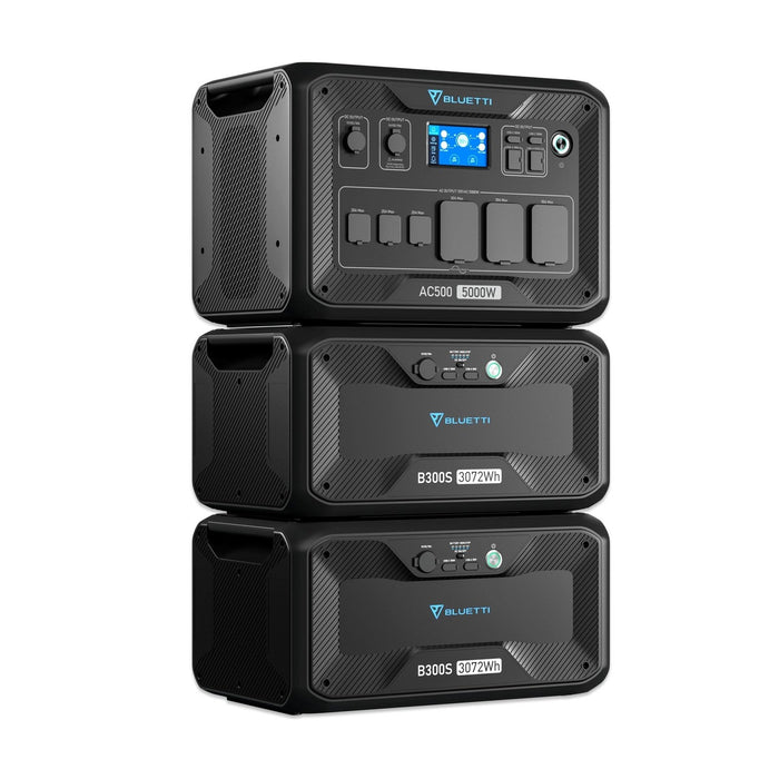 Bluetti Home Battery Backup - 5000Wh AC Inverter and Two 3000Wh Expandable Batteries