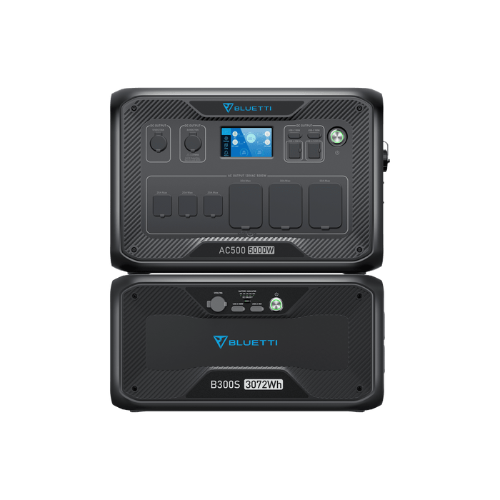 Bluetti Home Battery Backup - 5000Wh AC Inverter and One 3000Wh Expandable Battery