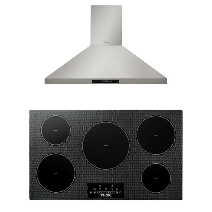 Thor Kitchen Package - 36" Induction Cooktop, Range Hood, AP-TIH36