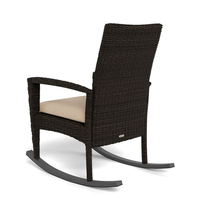 Tortuga Outdoor Bayview 3 Piece Rocking Chair Set - Pecan