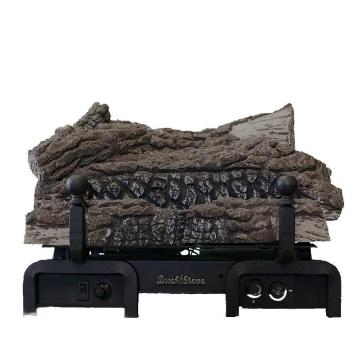 Buck Stove 18" Ceramic Natural Gas Log Set with Millivolt Ignition