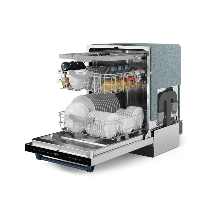 Gordon Ramsay by THOR Kitchen 24" Dishwasher in Stainless Steel with Navy Blue Accents, DW24X8BA99-BLU