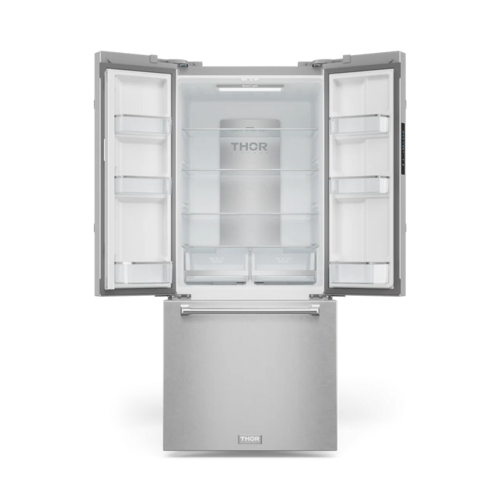 Gordon Ramsay by THOR Kitchen Package - 48" Gas Range, 30" Refrigerator with Ice Maker and Dishwasher in Stainless Steel, AP-RSG48ELP-1