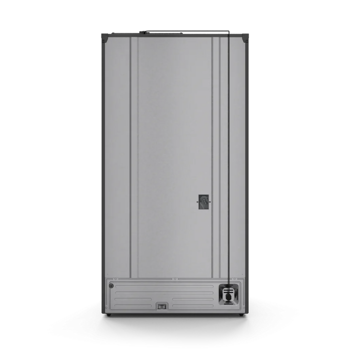 Gordon Ramsay by THOR Kitchen 36" 20.3 cu. ft. French Door Counter Depth Refrigerator with Ice Maker in Matte Black with Navy Blue Accents, RF3621CTD00-BLU