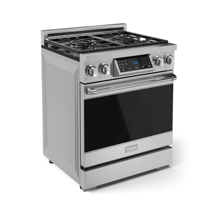 Gordon Ramsay by THOR Kitchen Package - 30" Gas Range, 36" Refrigerator with Ice Maker and Dishwasher in Stainless Steel, AP-RSG30-2