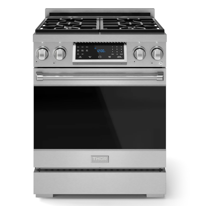 Gordon Ramsay by THOR Kitchen Package - 30" Gas Range, 36" Refrigerator with Ice Maker and Dishwasher in Stainless Steel, AP-RSG30-2