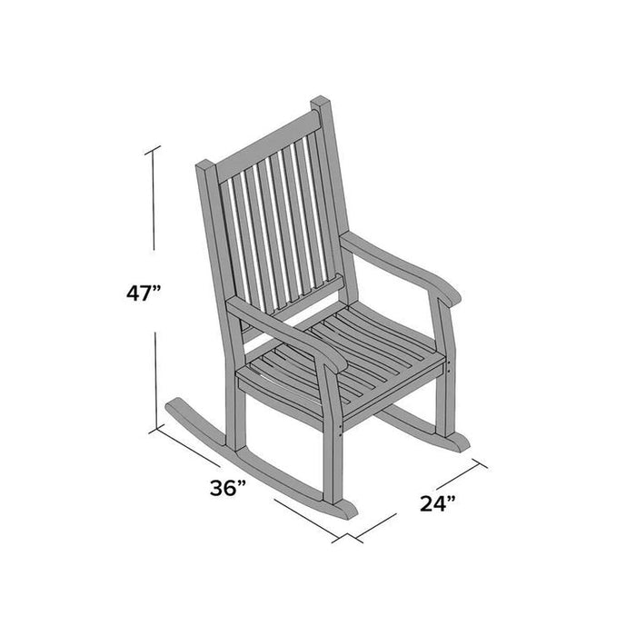 Tortuga Outdoor Jakarta 3Pc Teak Rocker Set