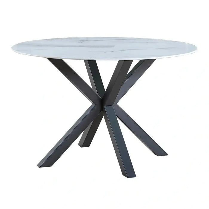 Best Quality Furniture Dining Table - White Marble Wrapped - Rectangular or Circular