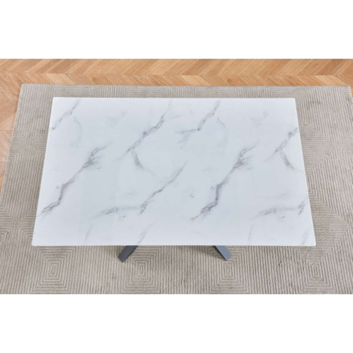 Best Quality Furniture Dining Table - White Marble Wrapped - Rectangular or Circular