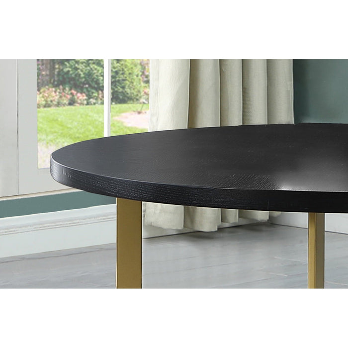 Best Quality Furniture Dining Table - Black and Gold - 45" Diameter