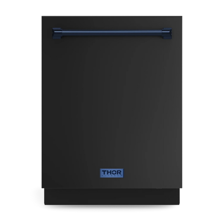 Gordon Ramsay by THOR Kitchen 24" Dishwasher in Matte Black with Navy Blue Accents, DW24X8BA00-BLU