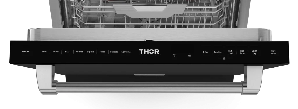 Gordon Ramsay by THOR Kitchen 24" Dishwasher in Matte Black with Stainless Steel Accents, DW24X8BA00-SS