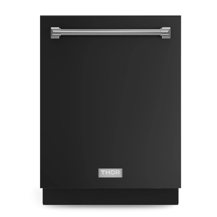 Gordon Ramsay by THOR Kitchen Package - 30" Gas Range, 36" Refrigerator with Ice Maker and Dishwasher in Black Matte with Stainless Steel Accents, AP-RSG30BLP-SS-2