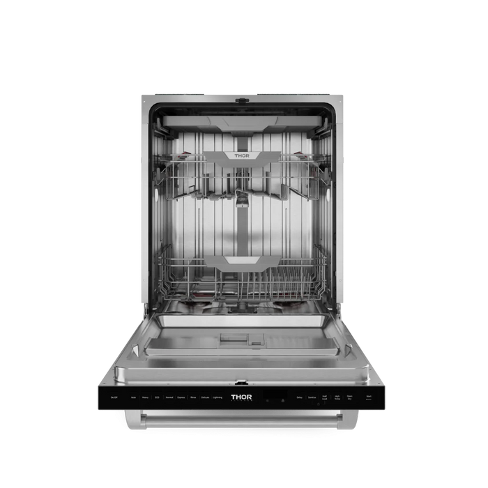 Gordon Ramsay by THOR Kitchen Package - 48" Gas Range, 30" Refrigerator with Ice Maker and Dishwasher in Stainless Steel, AP-RSG48ELP-1