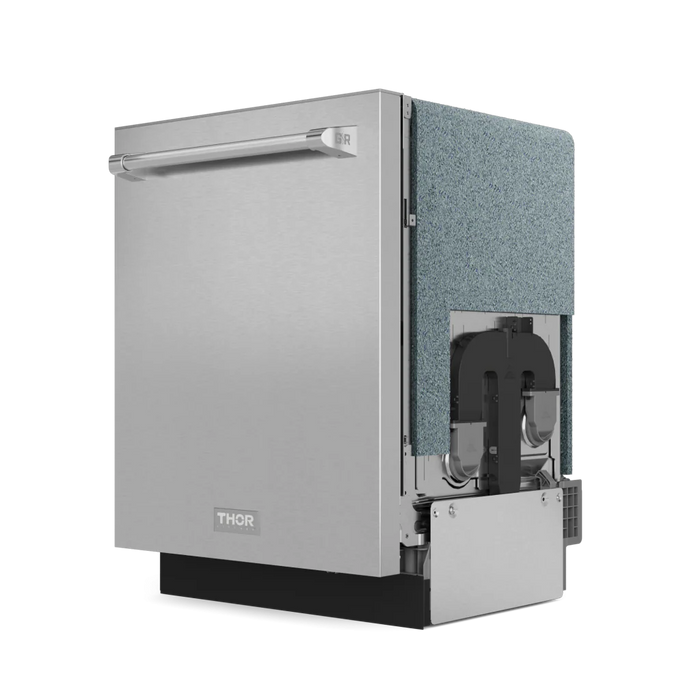 Gordon Ramsay by THOR Kitchen Package - 48" Gas Range, 36" Refrigerator with Ice Maker and Dishwasher in Stainless Steel, AP-RSG48ELP-2
