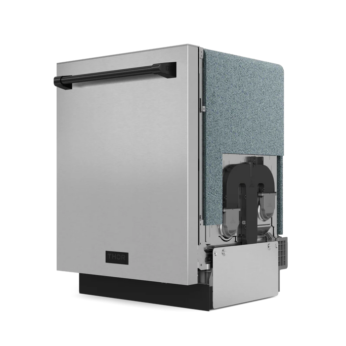 Gordon Ramsay by THOR Kitchen Package - 48" Gas Range, 30" Refrigerator with Ice Maker and Dishwasher in Stainless Steel with Black Accents, AP-RSG48ELP-BLK-1