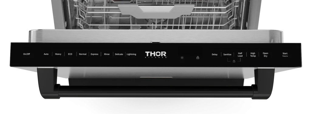 Gordon Ramsay by THOR Kitchen 24" Dishwasher in Stainless Steel with Black Accents, DW24X8BA99-BLK