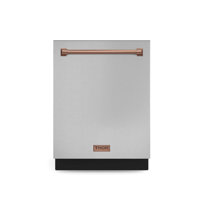 Gordon Ramsay by THOR Kitchen 24" Dishwasher in Stainless Steel with Rose Gold Accents, DW24X8BA99-RSG