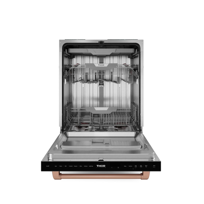 Gordon Ramsay by THOR Kitchen 24" Dishwasher in Stainless Steel with Rose Gold Accents, DW24X8BA99-RSG