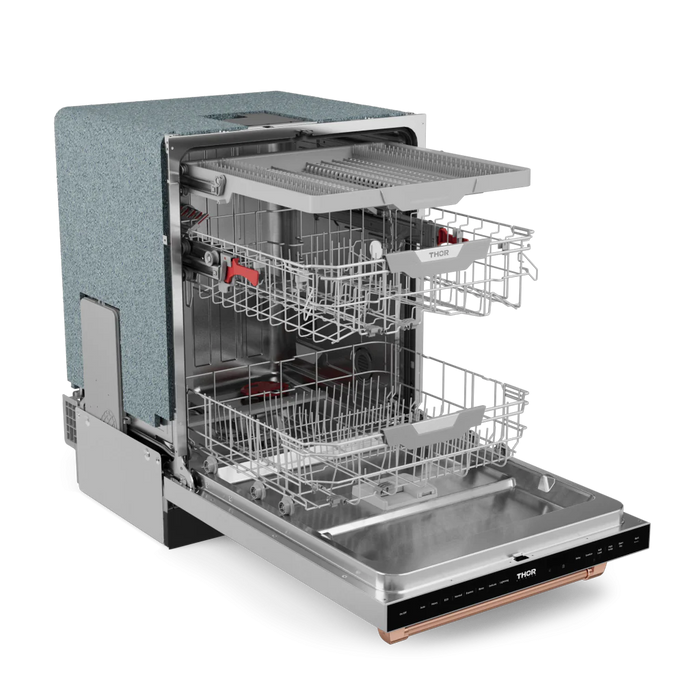 Gordon Ramsay by THOR Kitchen 24" Dishwasher in Stainless Steel with Rose Gold Accents, DW24X8BA99-RSG