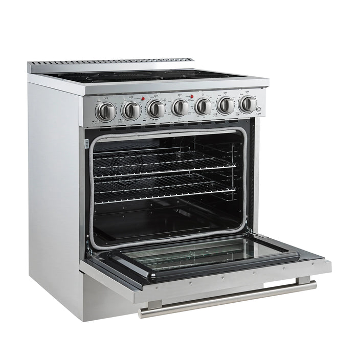 FORNO Espresso Paolo 30" 4.38 cu. ft. Freestanding Electric Range in Stainless Steel, FFSEL6011-30