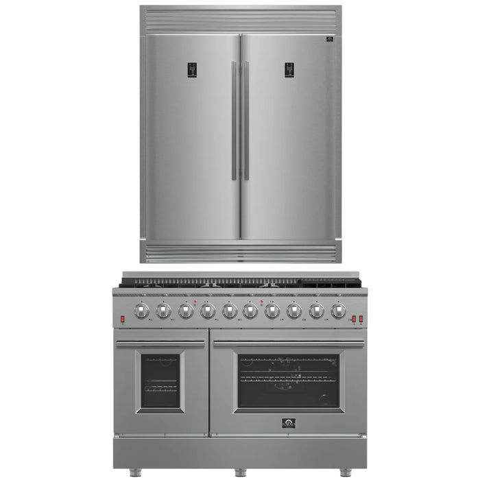 Forno Appliance Package - 48" Gas Range and 60" Refrigerator, FBDL-005-01CAUS