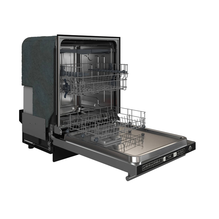 FORNO Espresso Romano 24" Built-In Tall Tub Dishwasher in Stainless Steel with Silver Handles, FDWBI8035-24S