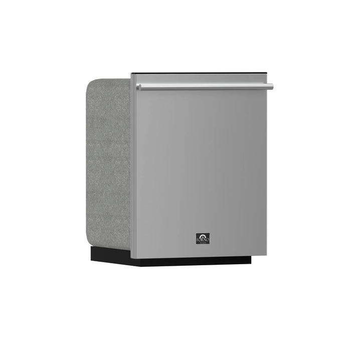 Forno Appliance Package - 48" Gas Range, Range Hood, 36" Refrigerator, Dishwasher, Microwave Drawer, AP-FFSGS6239-48-4