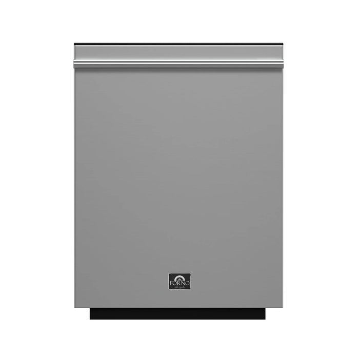 Forno Espresso Package - 30" Gas Range, 36" Refrigerator with Ice Maker, Dishwasher and 24" Microwave Oven in Stainless Steel, AP-FFSGS1116-30-6