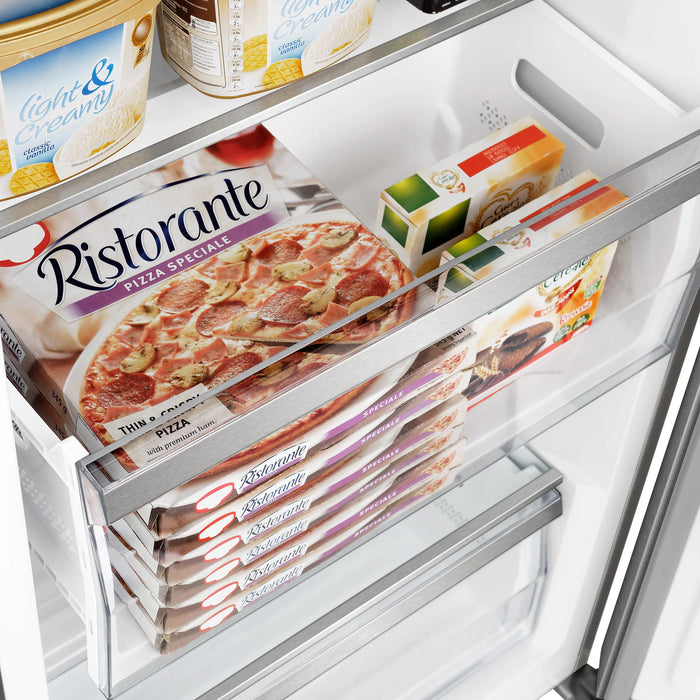 FORNO Maderno 28" 13.6 cu. ft. Right Swing Convertible Refrigerator/ Freezer with Modern Trim Kit, FFFFD1722-32RS