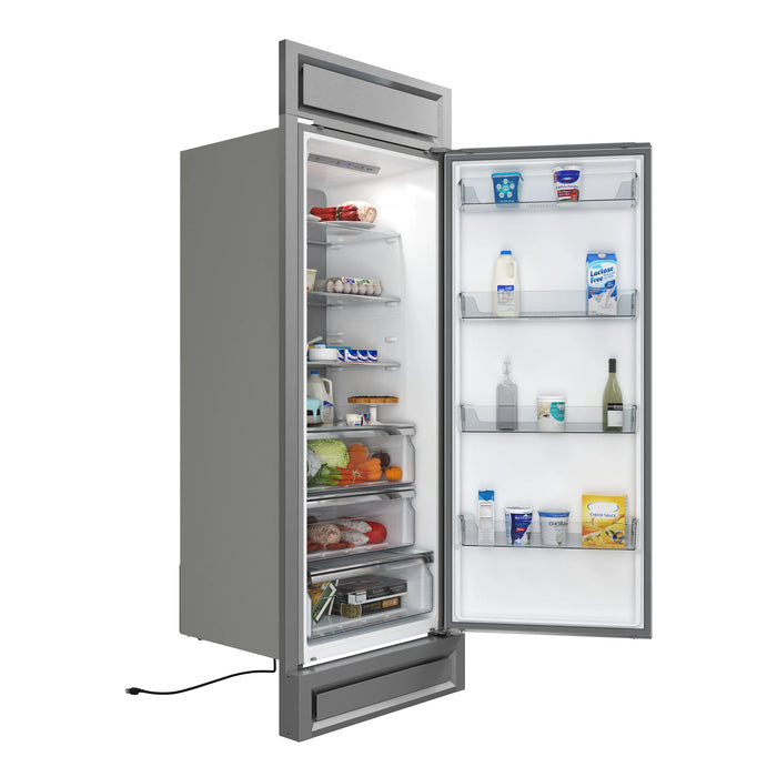 FORNO Maderno 28" 13.6 cu. ft. Right Swing Convertible Refrigerator/ Freezer with Modern Trim Kit, FFFFD1722-32RS
