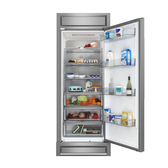 FORNO Maderno 28" 13.6 cu. ft. Right Swing Convertible Refrigerator/ Freezer with Modern Trim Kit, FFFFD1722-32RS