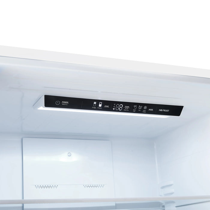 FORNO Espresso Milano 31" 17.2 cu. ft. Refrigerator and Bottom Freezer in White with Silver Handles, FFFFD1785-31WHT