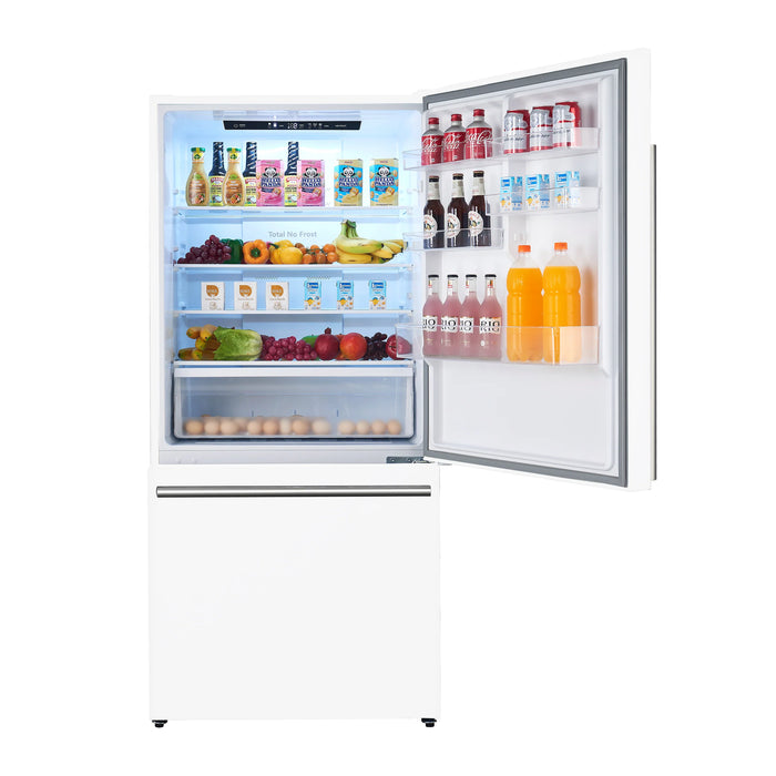 Forno Espresso Package - 30" Electric Range, Refrigerator and Dishwasher in White with Silver Handles, AP-FFSEL6012-30WHT-S-A12-D