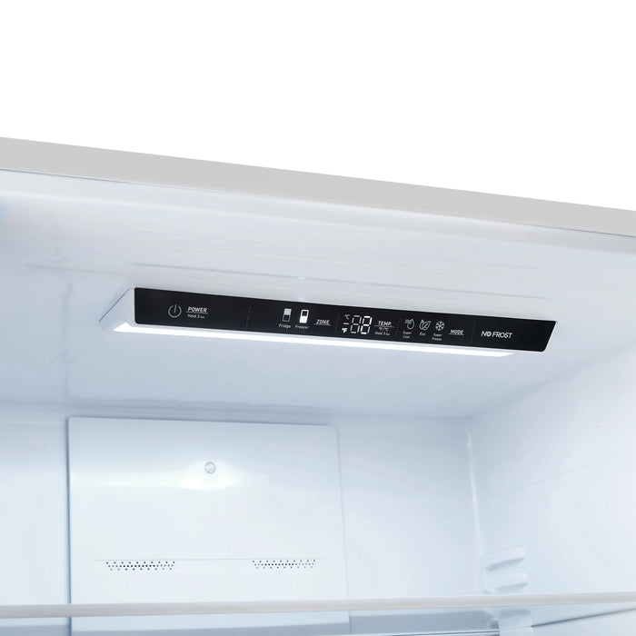 FORNO Espresso Milano 31" 17.2 cu. ft. Refrigerator and Bottom Freezer with Ice Maker in Stainless Steel and Silver Handles, FFFFD1786-31S