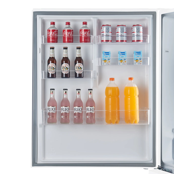FORNO Espresso Milano 62" 34.4 cu. ft. Side-By-Side Refrigerator with Ice Maker in White with Silver Handles, AP-2-1786-WHT