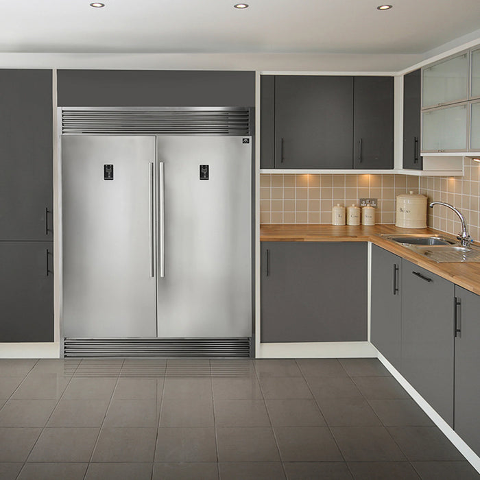 Forno Appliance Package - 48" Gas Range, Range Hood, 60" Refrigerator, Dishwasher, Microwave Drawer, AP-FFSGS6239-48-8