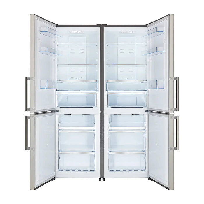 Forno Guardia - 48" Side-by-Side Bottom Freezer Refrigerator in Stainless Steel